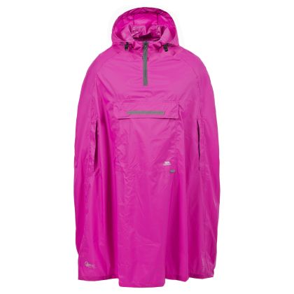 Trespass Adults Waterproof Poncho in Pink Qikpac