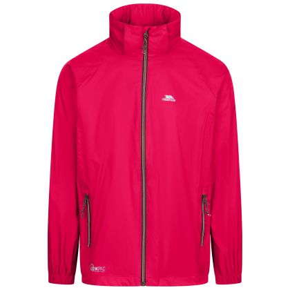 Qikpac X Adults' Waterproof Packaway Jacket in Pink, Front view on mannequin