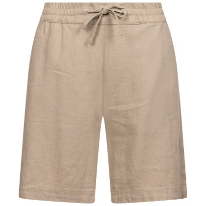 Womens Active Shorts Reenie in Dark Mushroom, Front view on mannequin