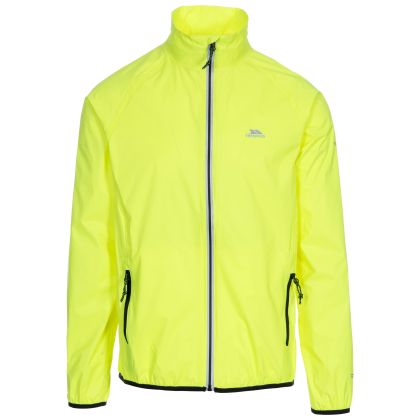 Trespass Mens Hi-Vis Waterproof Packaway Jacket in Yellow Retract