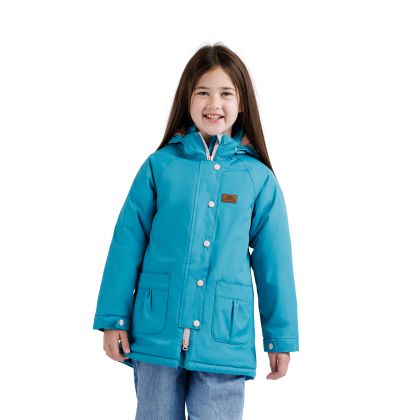 Girls Rain Jacket Roselettie in Light Teal