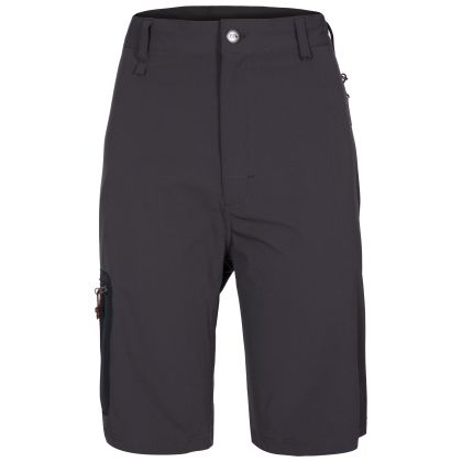 Womens Active Shorts Rueful B in Peat, Front view on mannequin