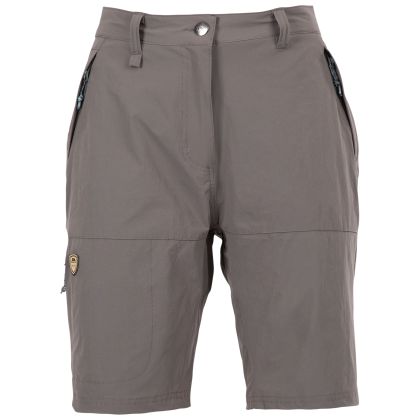 Womens Active Shorts Rueful B in Storm Grey, Front view on mannequin