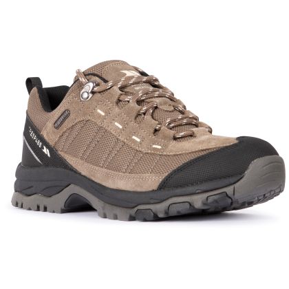 TRESPASS FEMALE TECHNICAL TRAINER SCREE in FAWN, Angled view of footwear