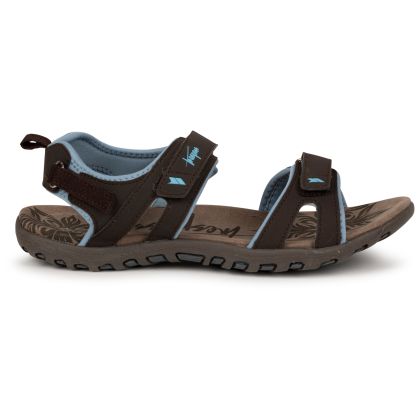 Trespass Womens Walking Sandals in COFFEE Serac, Angled view of footwear