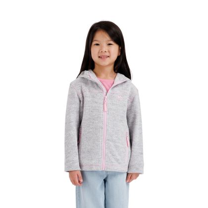 Girls Fleece Shawna In White, Front view on mannequin