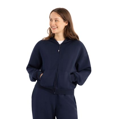 Womens Full Zip Active Hoodie Sileas in Navy