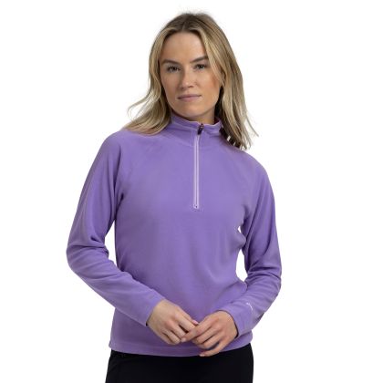Womens 1/2 Zip Fleece Skylar in Wisteria, Front view on mannequin