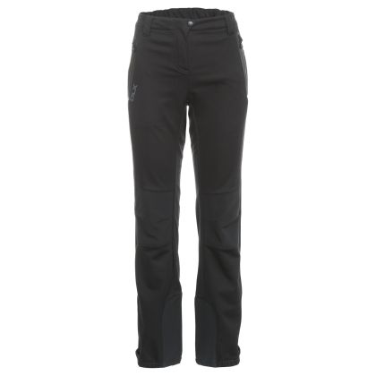 Sola Women's DLX Softshell Walking Trousers in Black, Front view on mannequin