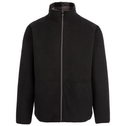 Trespass Men's Fleece Jacket AT300 Tatsfield in BLACK, Front view on mannequin