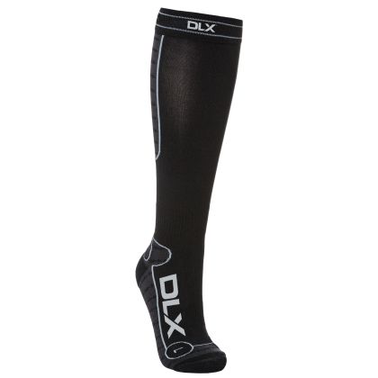 DLX Adults Ski Socks in Black Trapped