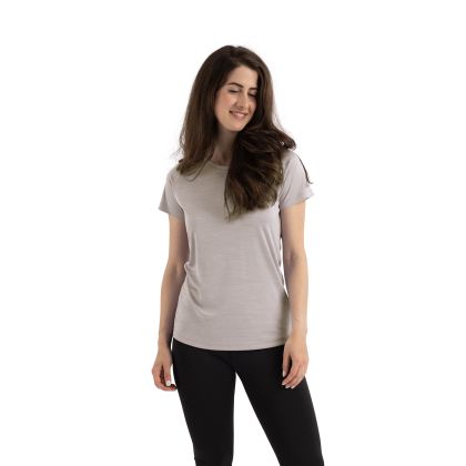 Womens Active Top - Vickland In Platinum Marl, Front view on mannequin