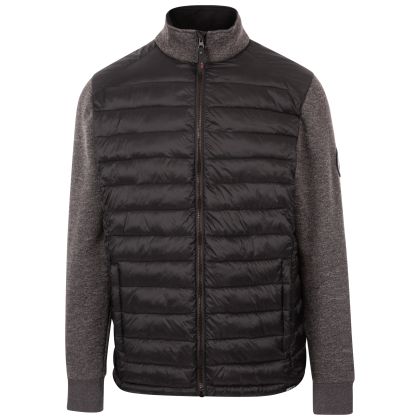 Trespass Men's DLX Casual Jacket Warner in BLACK, Front view on mannequin