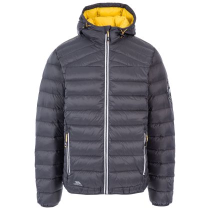 Whitman II Men's Down Packaway Jacket in Grey, Front view on mannequin