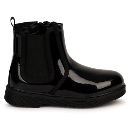 Trespass Kids Chelsea Boots Ziya in Black, Front view of footwear